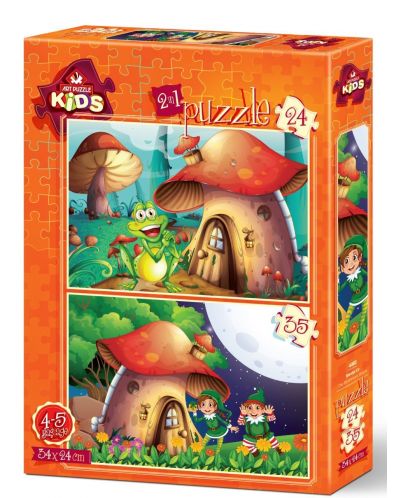 Puzzle Art Puzzle 2 in 1 - Casuta ciuperca - 1