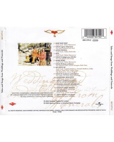 Goran Bregovic - Povesti si cantece De la nunti si inmormantare (CD) - 2