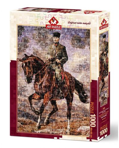 Puzzle Art Puzzle de 1000 piese - Mustafa Kemal cu calul sau Sakarya - 1