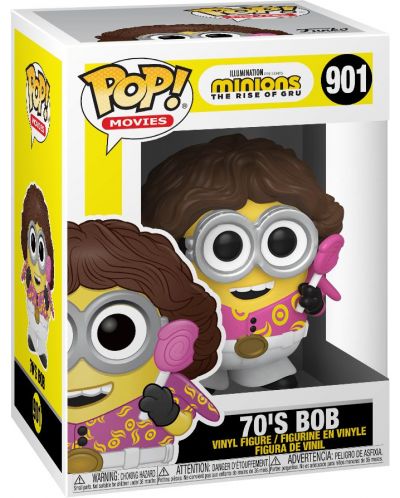 Figurina Funko POP! Movies: Minions The Rise of Gru - 70's Bob, #901 - 2