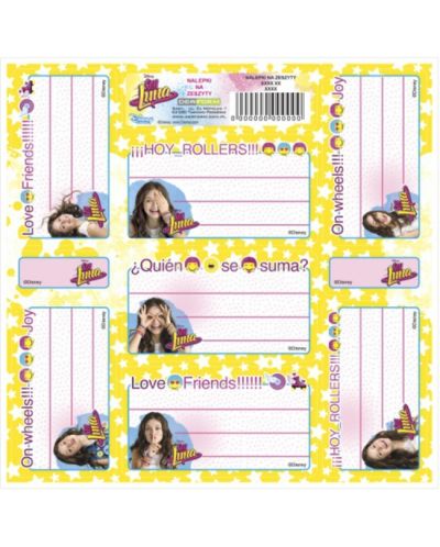 Etichete pentru elevi Derform – Soy Luna, 2 coli - 2