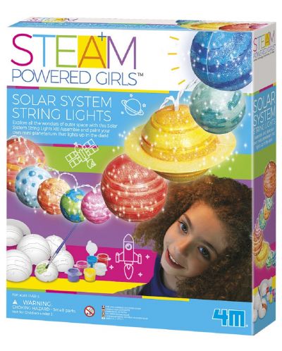 Set de creatie 4M Steam Powered Girls - Creaza, singura, Sistemul solar - 1