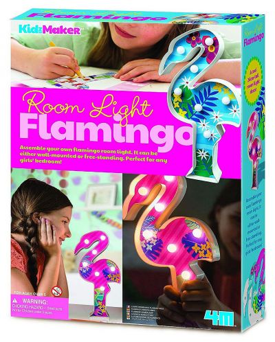 4M Kidz Maker Creative Kit - DIY, Lampă decorativă, flamingo  - 1
