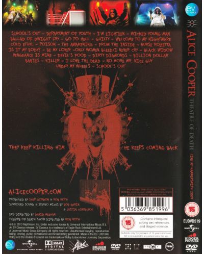 Alice Cooper - Theatre Of Death - Live AT Hammersmith 2009 (DVD) - 2