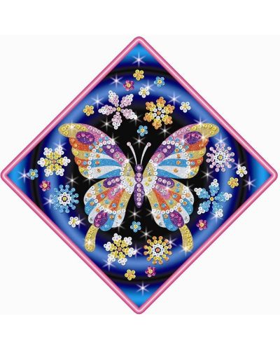 Set creativ KSG Crafts Sequin Art Stardust - Arta cu paiete si brocart, Fluture - 2
