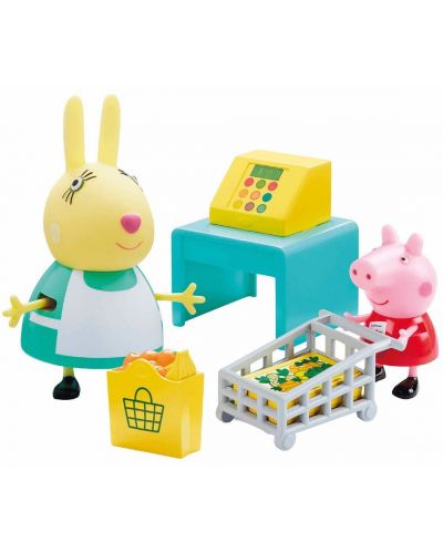 Set figurine Peppa Pig - Supermarket, cu 2 figurine - 1