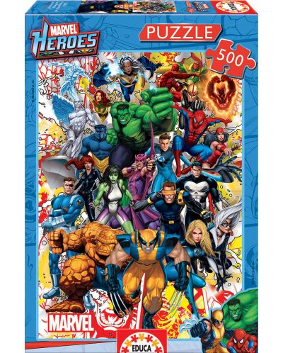 Puzzle  Educa de 500 piese - Marvel Heroes - 1