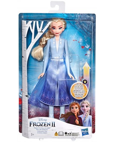 Papusa Hasbro Frozen 2 - Elsa intr- rochie stralucitoare - 1