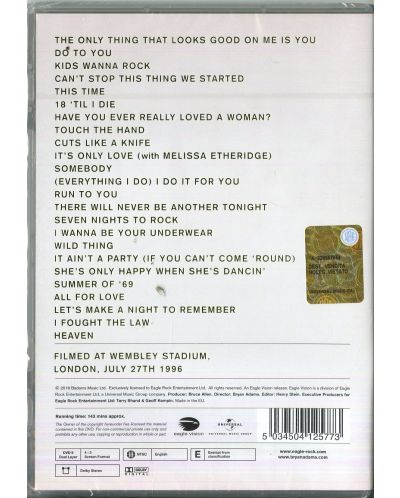 Bryan Adams - Live at Wembley (DVD) - 2
