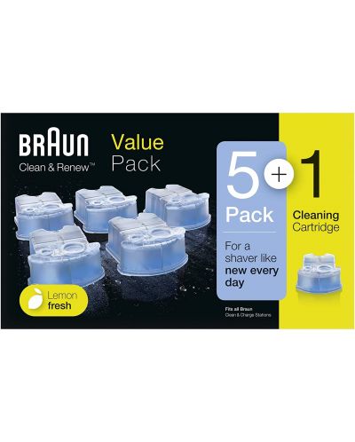 Cartuș cu lichid de curățare Braun - Clean & Renew, 5+1 - 1