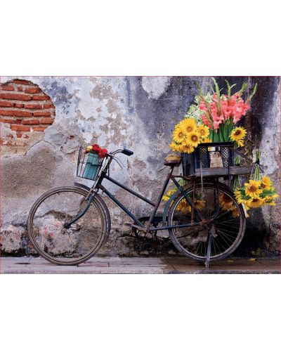 Puzzle Educa de 500 piese - Bicycle with flowers - 2