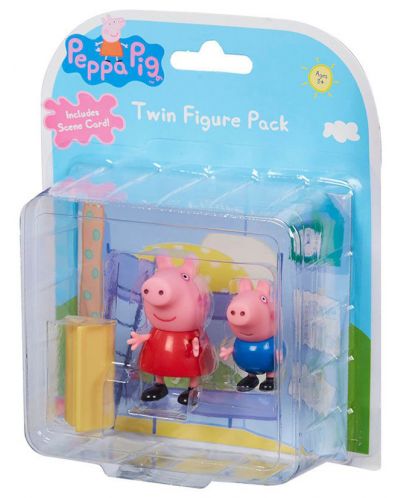 Set de figurine Peppa Pig - 2 figurine cu decor, asortiment - 3