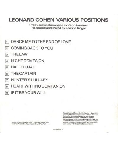 Leonard Cohen - Various Positions (CD) - 2