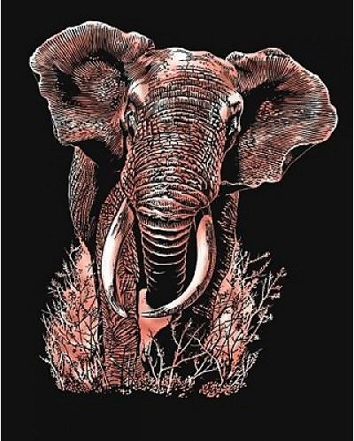 Set creativ pentru gravura KSG Crafts - Elefant - 2