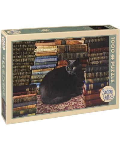 Puzzle Cobble Hill de 1000 piese - Pisica din biblioteca - 1