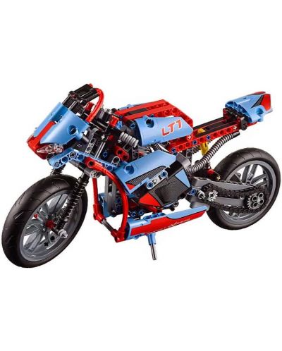 Constructor LEGO Technic - Motocicletă și motor retro 2 în 1