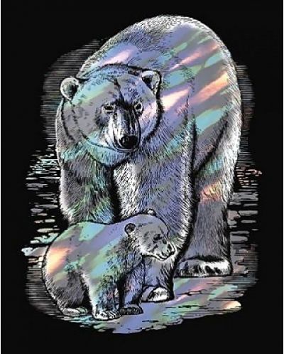 Set creativ pentru gravura KSG Crafts - Ursi polari - 2