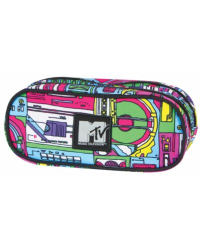 Penar scolar elipsoidal Cool Pack - MTV Music, cu 2 compartimente - 1
