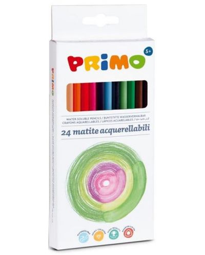 Creioane acuarele Primo - 24 de culori, triunghiulare - 1
