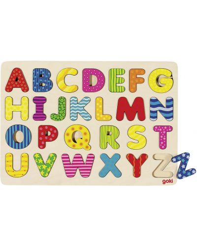 Puzzle din lemn Goki - Puzzle alfabetic - 1