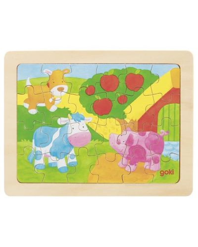 Puzzle din lemn Goki - 1000 culori, sortiment - 2