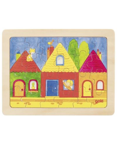Puzzle din lemn Goki - 1000 culori, sortiment - 7