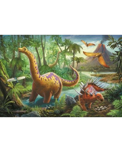 Puzzle Trefl de 60 piese -  Migratia dinozaurilor - 2