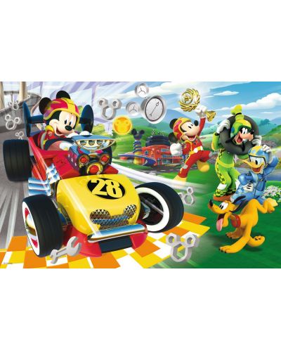 Puzzle Trefl de 60 piese - Mickey Mouse, Raliu cu prietenii - 2