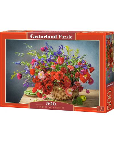Puzzle Castorland de 500 piese - Bouquet with Poppies - 1