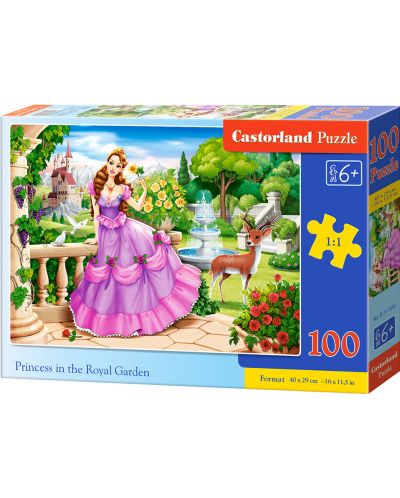 Puzzle Castorland de 100 piese - Printesa in gradina regala - 1