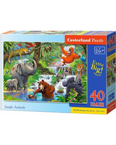 Puzzle Castorland de 40 XXL piese - Animale in jungla - 1