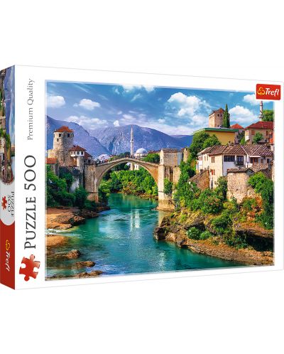 Puzzle Trefl de 500 piese - Old Bridge in Mostar Bosnia and Herzegovina - 1