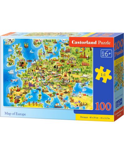 Puzzle Castorland de 100 piese - Harta Europei - 1