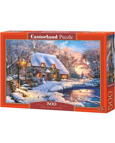 Puzzle Castorland de 500 piese - Casa de iarna, Dominic Davison - 1