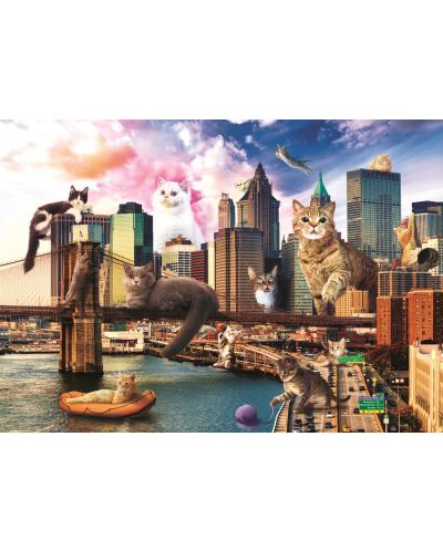 Puzzle Trefl de 1000 piese - Pisici in New York - 2