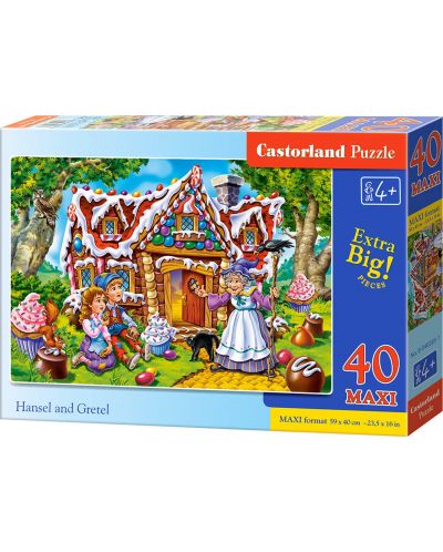 Puzzle Castorland de 40 XXL piese - Hänsel si Gretel  - 1