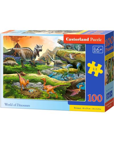 Puzzle Castorland de 100 piese - Lumea dinozaurilor - 1