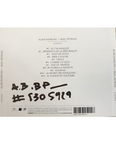 Alain Bashung - Bleu Petrole (CD) - 2