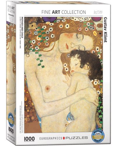 Puzzle Eurographics de 1000 piese – Mama si copil, Gustav Klimt - 1