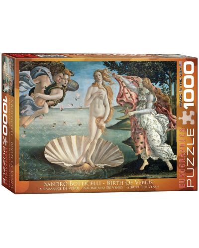 Puzzle Eurographics de 1000 piese – Nasterea lui Venus, Sandro Botticelli - 1