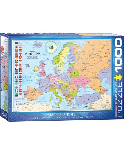 Puzzle Eurographics de 1000 piese – Harta Europei - 1