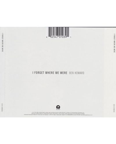 Ben Howard - I Forget Where We Were (CD)	 - 2