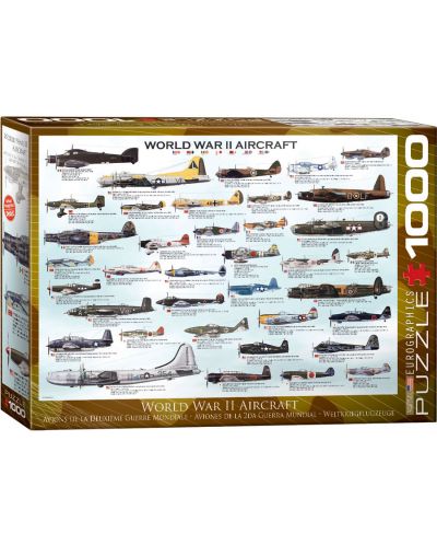 Puzzle Eurographics de 1000 piese – Avioane militare din al doilea razboi mondial  - 1