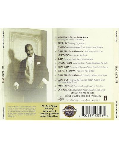 Tupac SHAKUR - PAC'S Life (CD) - 2