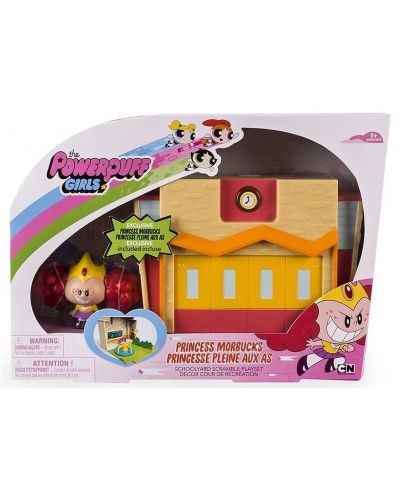 Mini set de joaca cu figurine din Spin Master, Powerpuff Girls - Princess Morbucks la scoala - 1