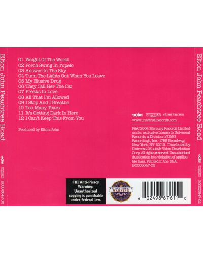 Elton John - Peach Tree Road (CD) - 2