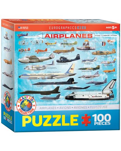 Puzzle Eurographics de 100 piese – Avioane - 1