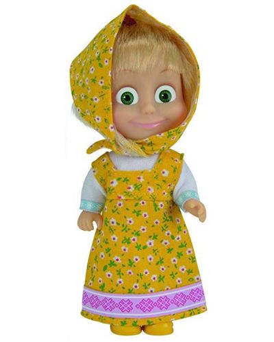 Papusa Simba Toys - Masha cu rochie galbena - 1