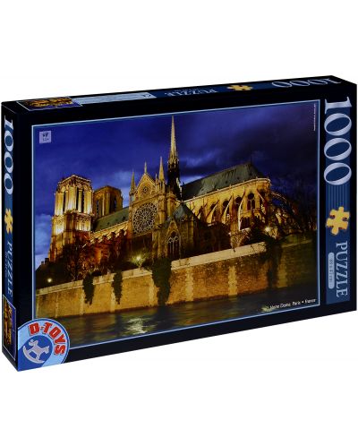 Puzzle D-Toys de 1000 piese - Catedrala Notre-Dame, Franta - 1
