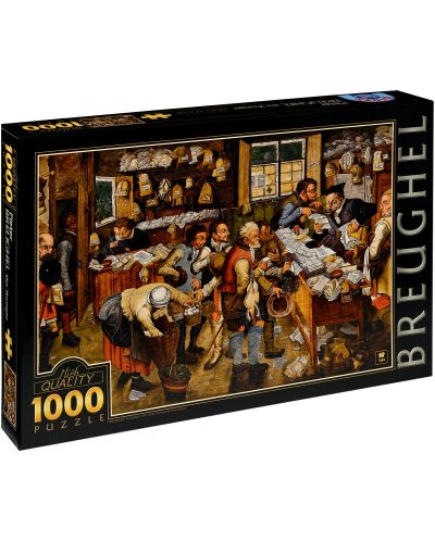 Puzzle D-Toys de 1000 piese – Plata zecimilor, Pieter Bruegel cel Tanar  - 1